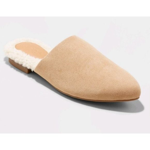 womens sherpa lined mules